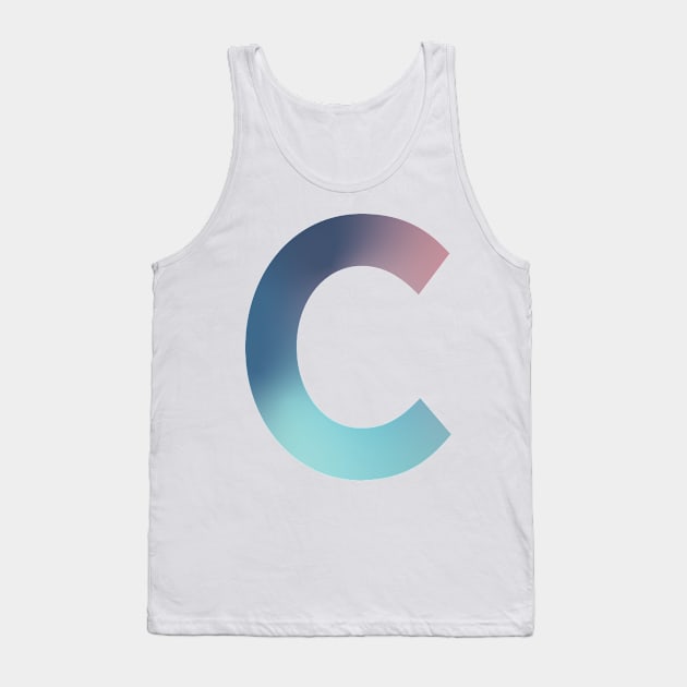 Gradient Letter C Initial Alphabet Tank Top by murialbezanson